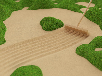 Zen Garden 3d animation cinema4d mograph motiondesign motiongraphics redshift render zen zengarden