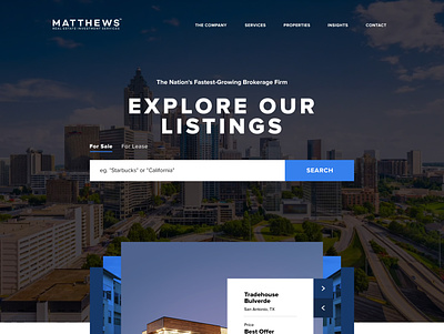 Matthews Real State design ui ux web