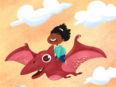 The dragon animal character character design children childrens book childrens illustration design dragon girl illustration kids