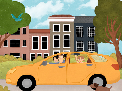 family in car character character design children childrens book childrens illustration design illustration детская детскаяиллюстрация иллюстрация