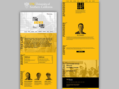 USC Rossier: The Answer Lab california collegiate design education design higher ed usc webdesign website website design