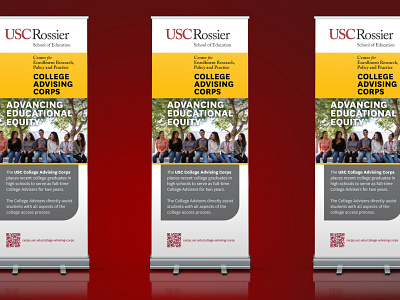 Part 3 :: Retractable Banner :: USC CERPP College Advising Corps banner collateral collegiate designer education graphic design informational layout tradeshow usc