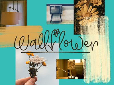 Wallflower Moodboard brushes collage concept exploration ideas mood mood board moodboard paint photos texture wallflower