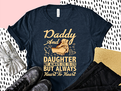 Fathers day custom typography vintage T-shirt design vector