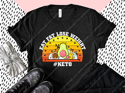 Eat fat lose weight custom keto diet t shirt design