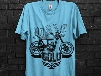 old is gold bike t shirt