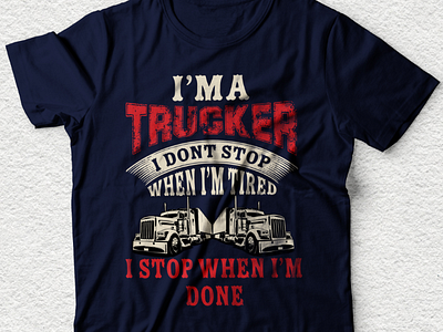 Truck driver tshirt design