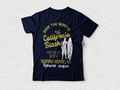 California beach tshirt design
