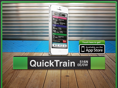 Quicktrain Glamour app cta glamour quicktrain transit white iphone