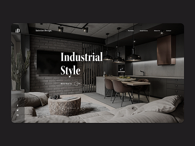 Website Design Concept - Industrial Style branding design flat minimal typography ui ux web website