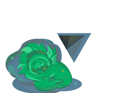 sleeping green_creature