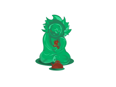 green_creature in sadness