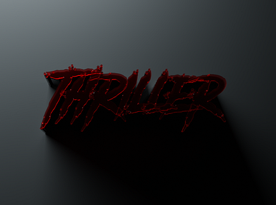 Thriller 3dtype branding design michael motion design thriller typography