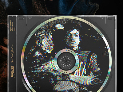 Thriller Compact Disc album art design illustration music art