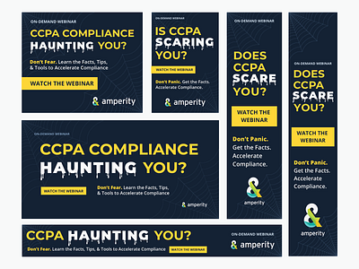 Amperity - Halloween CCPA Display and Social Ads ads design advertisement advertising branding ccpa design display display ad flat google ads halloween illustration simple social social media social media design spooky vector webinar