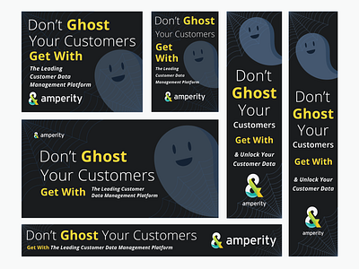 Amperity - Halloween Brand Awareness Ads advertisement advertising branding design display ad ghost halloween illustration social social media