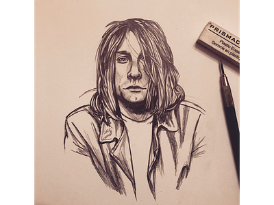 Kurt Cobain drawing grunge illustration kurt cobain nirvana pencil
