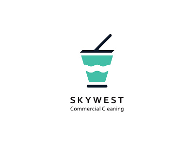 Skywest Commercial Cleaning brand branding design icon illustration illustrator logo logo design logodesign logos minimal typography