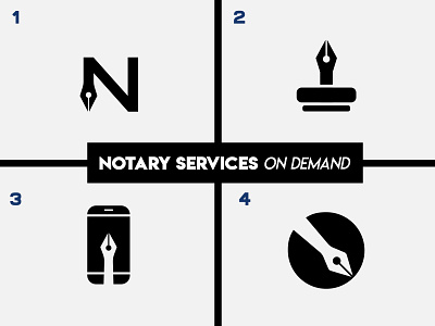Notary services on demand branding concepts design icon law logo logo design logo design branding logodesign logos minimal mobile notary services typography