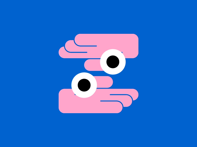 Googly Eyes blue eyeballs hands loop pink