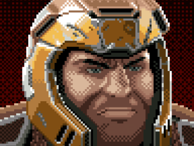 Ranger (Quake) 96x96 pixels aseprite pixel art pixelart portrait quake