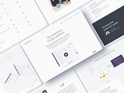 Algorithmia UI library design product ux web design