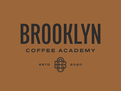 Brooklyn Coffee Academy academy bca branding coffee crowncreative customtype design logo logodesign