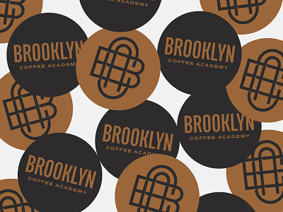 Brooklyn Coffee Academy academy branding brooklyn coffee crowncreative customtype identitydesign logodesign monogram