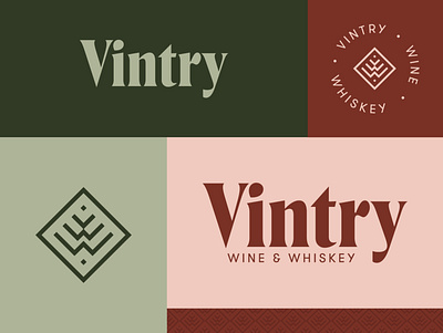Vintry Wine & Whiskey badge design branding crowncreative identitydesign logo logodesign secondarylogos typography