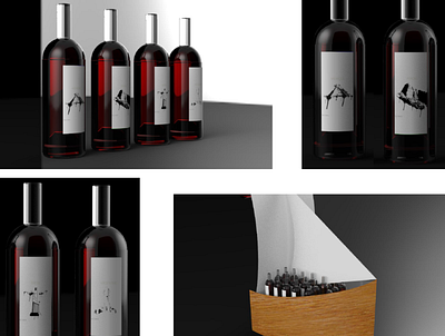 Bottle wine promotion bottle concept illustration student wine