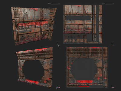 3D horror game environment 3d 3dsmax design game horror student substance painter unity