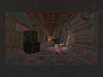 3D Unity game corridor 3d 3dsmax design horror student substance painter unity