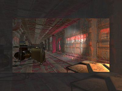 3D Unity game environment 3d 3dsmax design game horror student substance painter unity