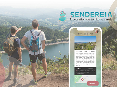 Sendereia : trek app design logo student trek trekking ui ui design ux vector