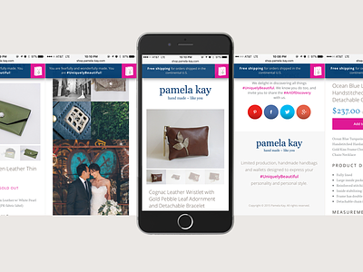 Pamela Kay - Smartphone View bootstrap e commerce fashion html5 mobile mobile first pamela kay responsive rwd shopify ui ux