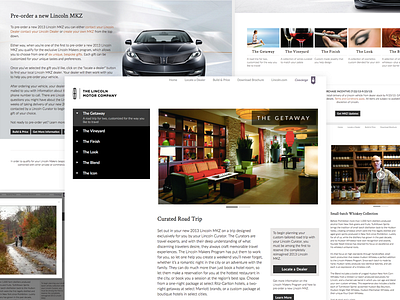 Lincoln Motor Company - Desktop View automotive bootstrap css3 html5 lincoln mobile mobile first omnichannel responsive rwd ui ux