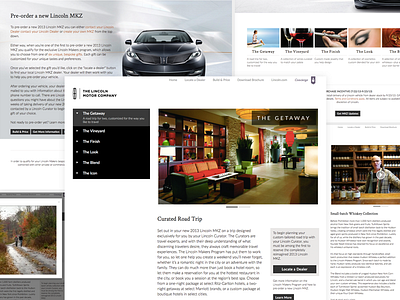 Lincoln Motor Company - Desktop View