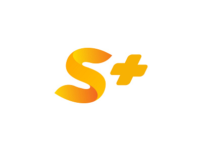 S letter LOGO , + logo, S+ LOGO app assets bank branding finance financial risk control icon logo money s letter logo yellow