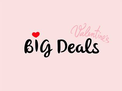 big deals LOGO, Valentine's Day，Promotion logo，Discount