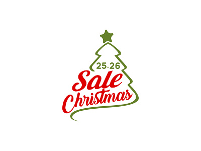 Merry Christmas LOGO ，Christmas promotion logo，E-commersale logo branding e commerce shop logo sale tree logo