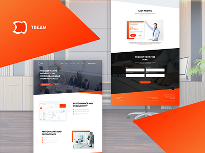 Tream Website branding design management ui ux web