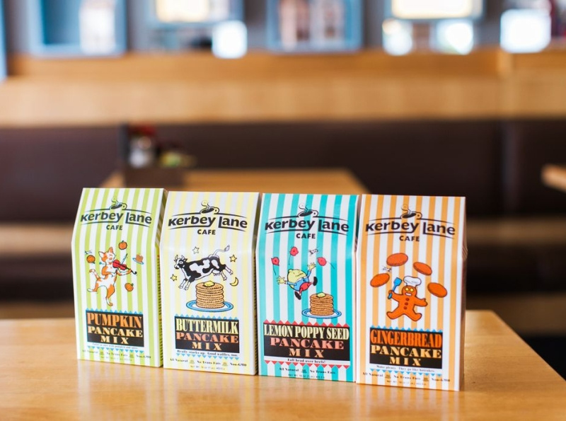 Kerbey Lane Pancake Mix Packaging Design by HUEDESK STUDIO on Dribbble