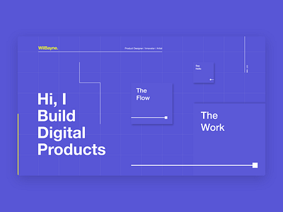 Portfolio branding design flat minimal splash page website