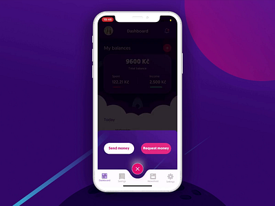 Request money | RocketMoney after effects animation cash education edutainment finance financial app fintech instant invision studio kids payments request rotato ui uiux