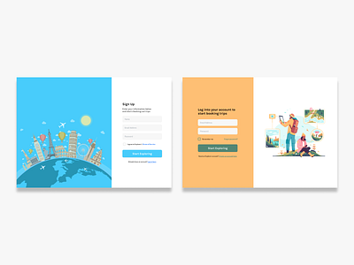 Daily UI Challenge #1 - Sign Up and Login forms