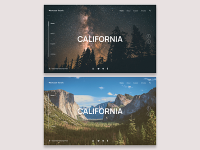 Daily UI Challenge #3 - Landing Page california dailyui design desktop design landing design landingpage travel typography ui