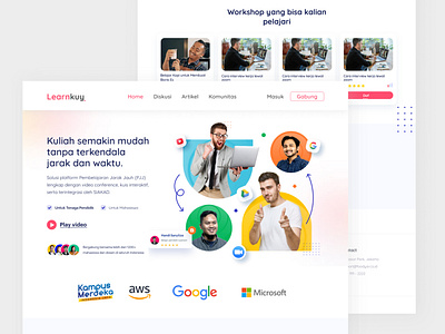 Learn Kuy branding clean education inspirate travel ui uiux webdesign