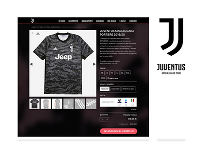 Daily UI :: 012 • E-commerce Shop (Single Item) 012 daily ui daily ui challenge e commerce store juventus single item soccer store ui