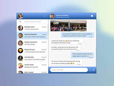 Daily UI :: 013 • Direct Messaging