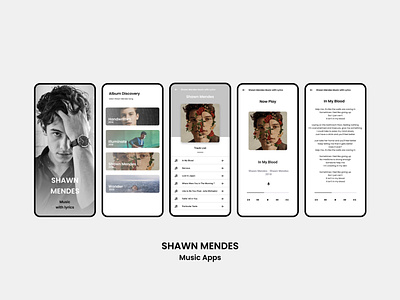 Swan Mendes Music Apps UI minimal mobile music apps ui user interface